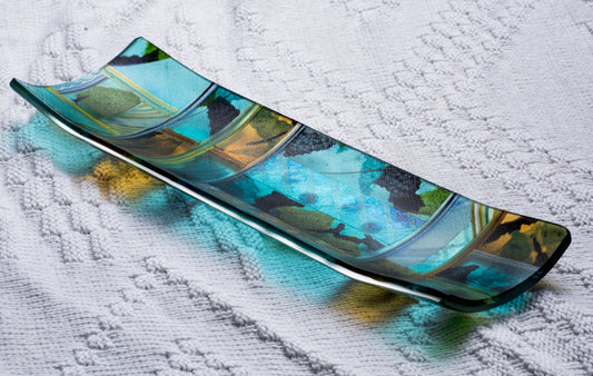 "Trees" Fused Glass Tray