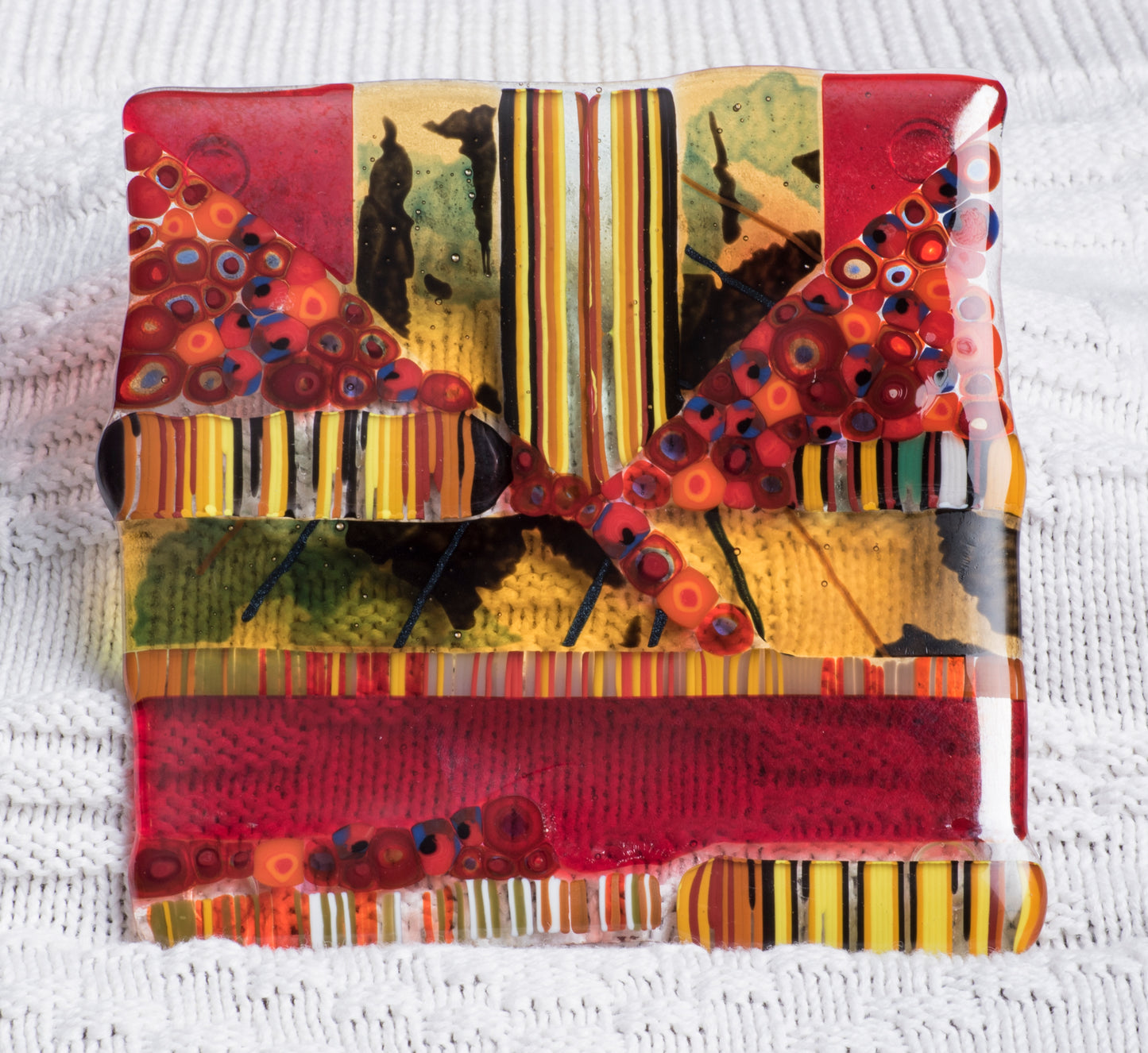 "Caterpillars" Fused Trivet