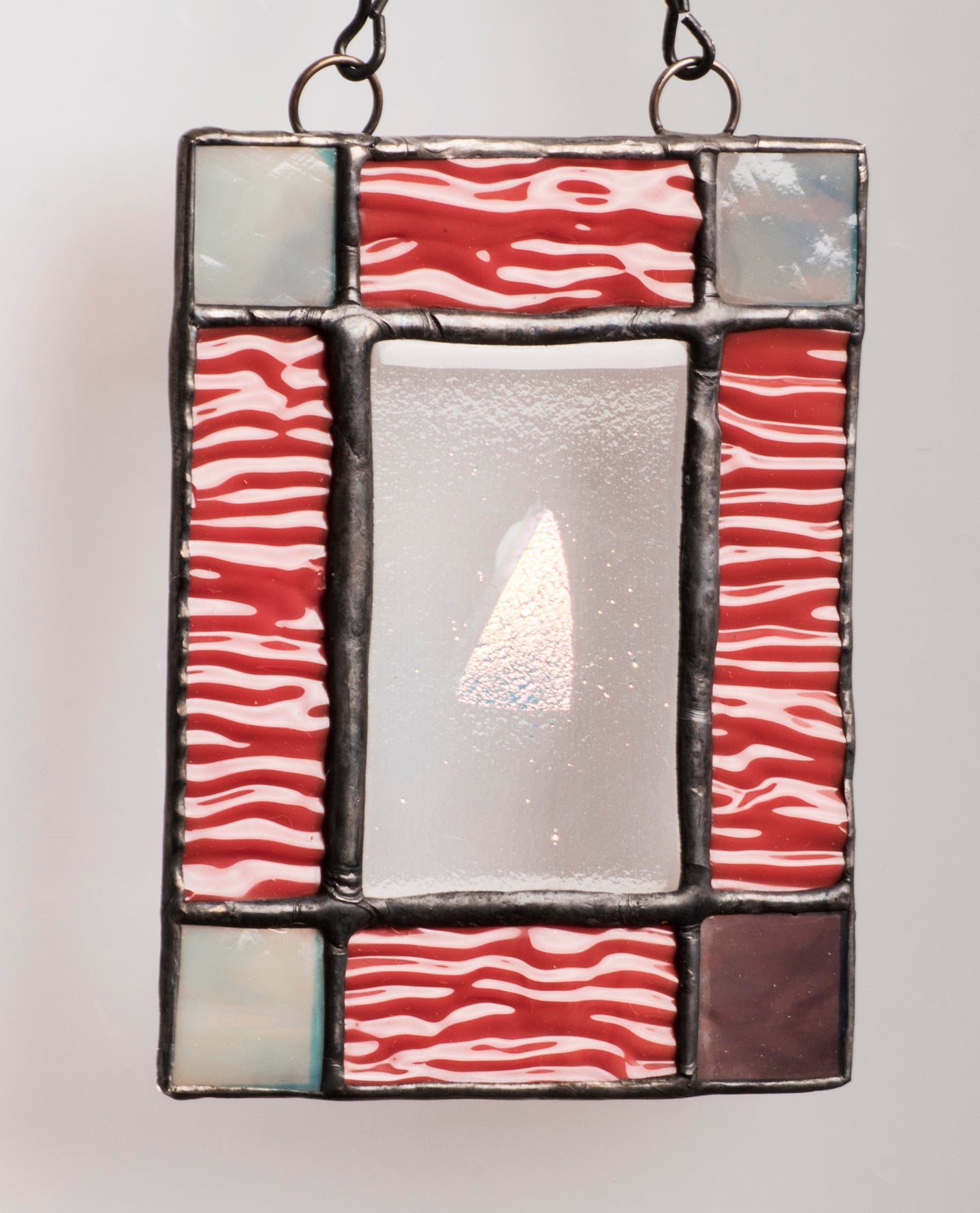 Dichroic Triangle - Stained Glass Suncatcher