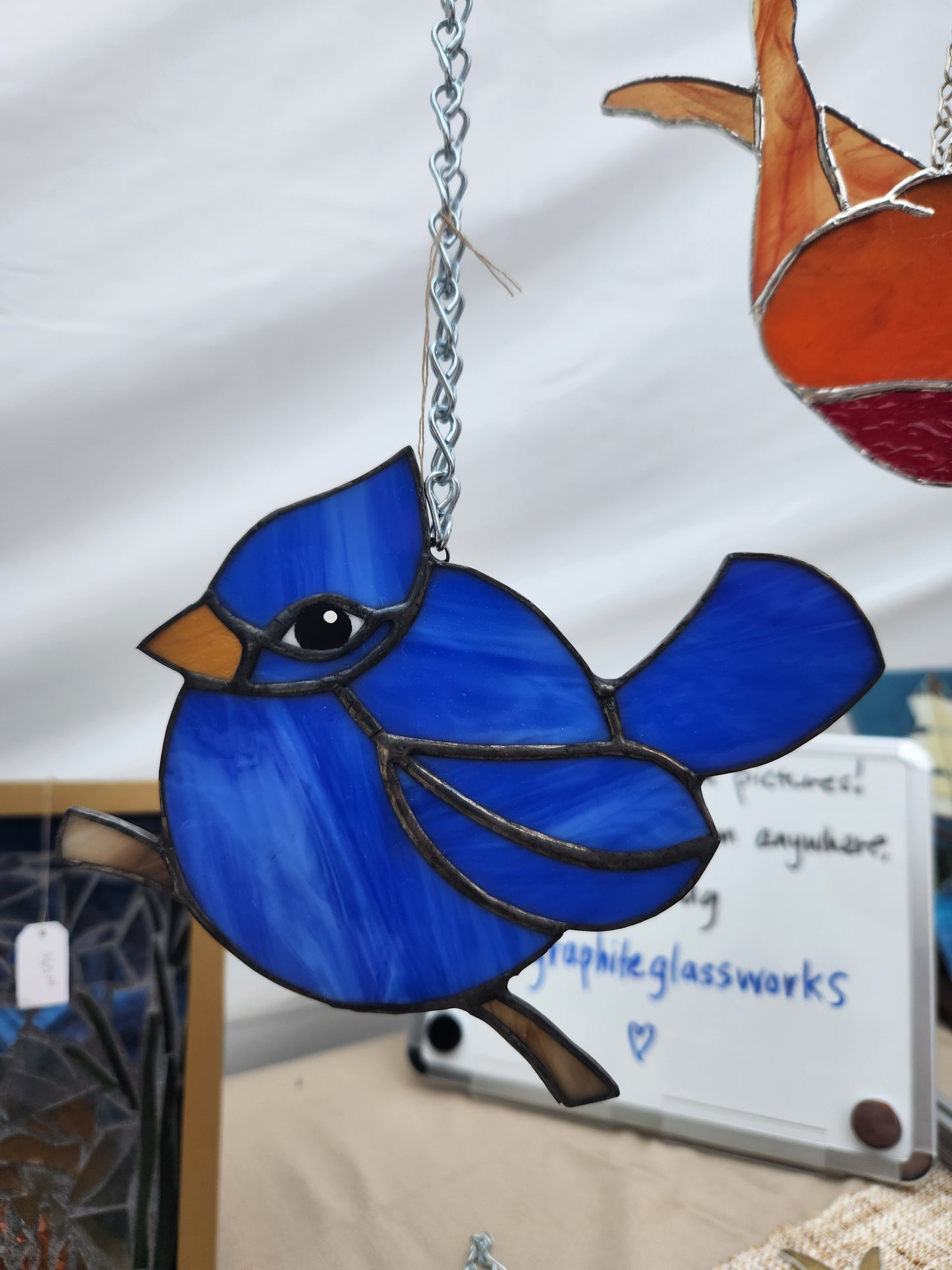 "Bluebird" Stained Glass Suncatcher