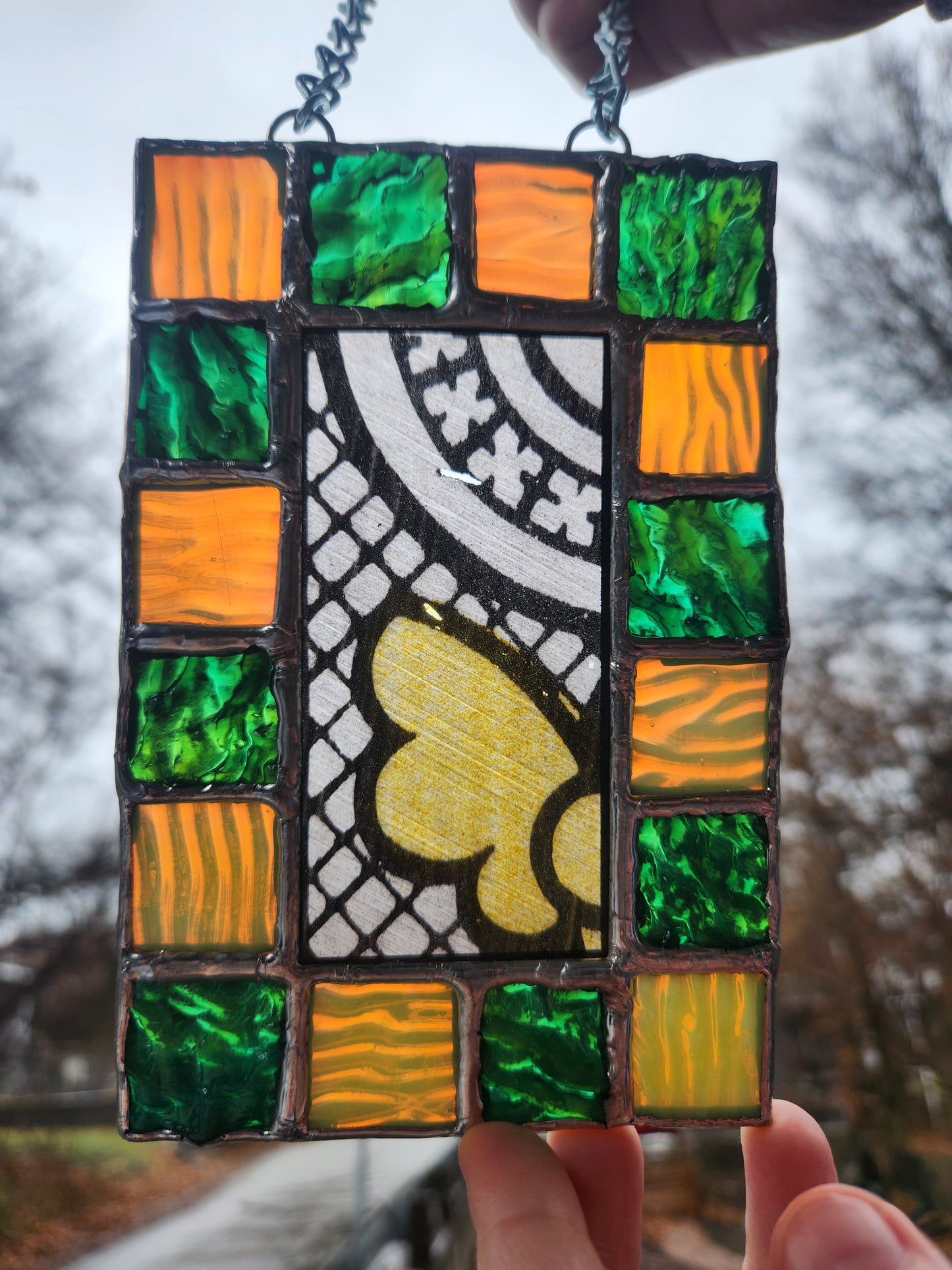 Salvaged Church Glass 2 - Stained Glass Suncatcher