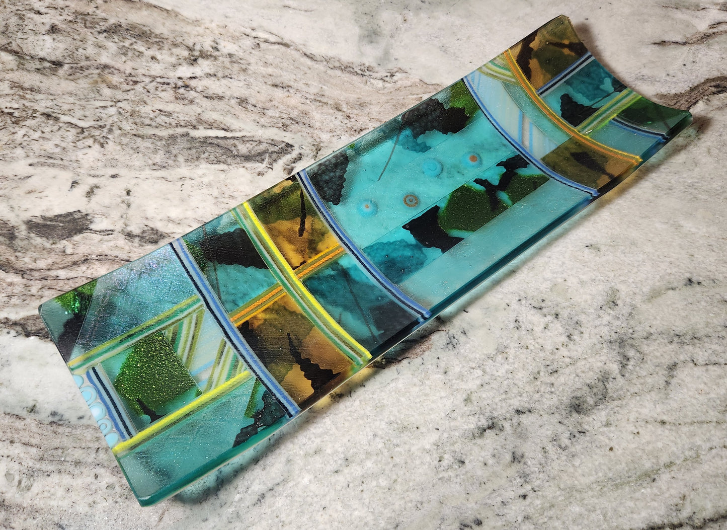 "Trees" Fused Glass Tray