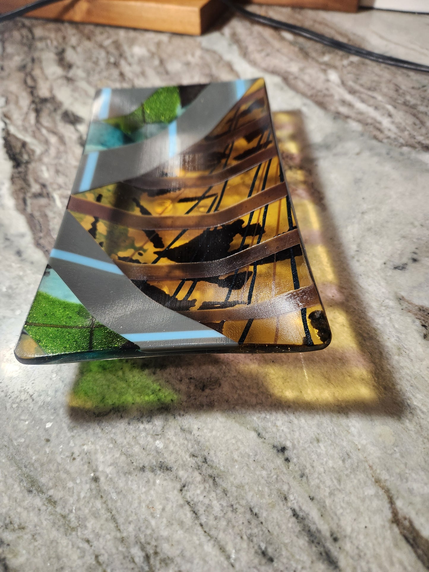 "Sunbeam" Fused Glass Serving Dish