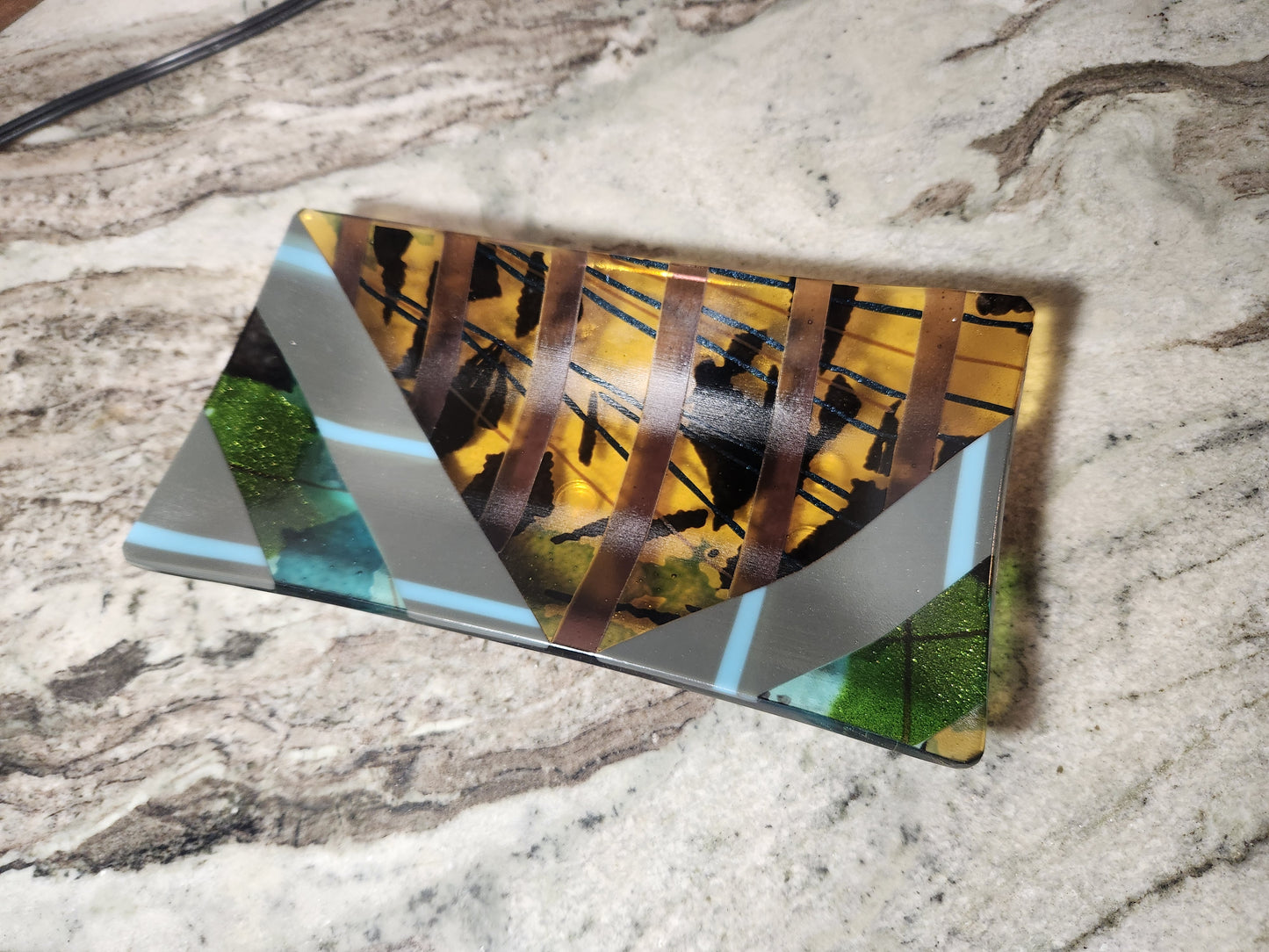 "Sunbeam" Fused Glass Serving Dish