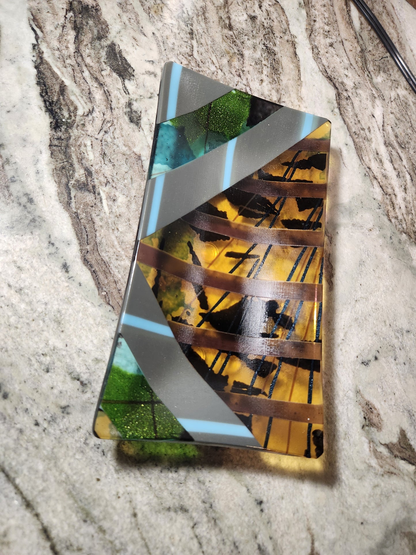 "Sunbeam" Fused Glass Serving Dish
