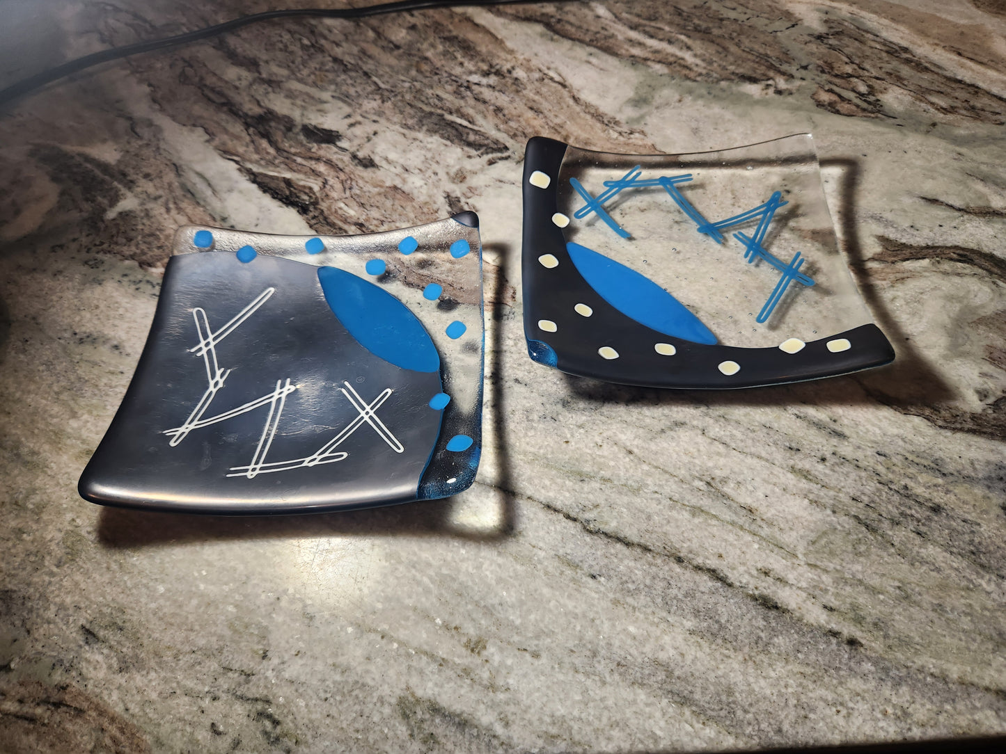"Optics" Fused Glass Sushi Dishes
