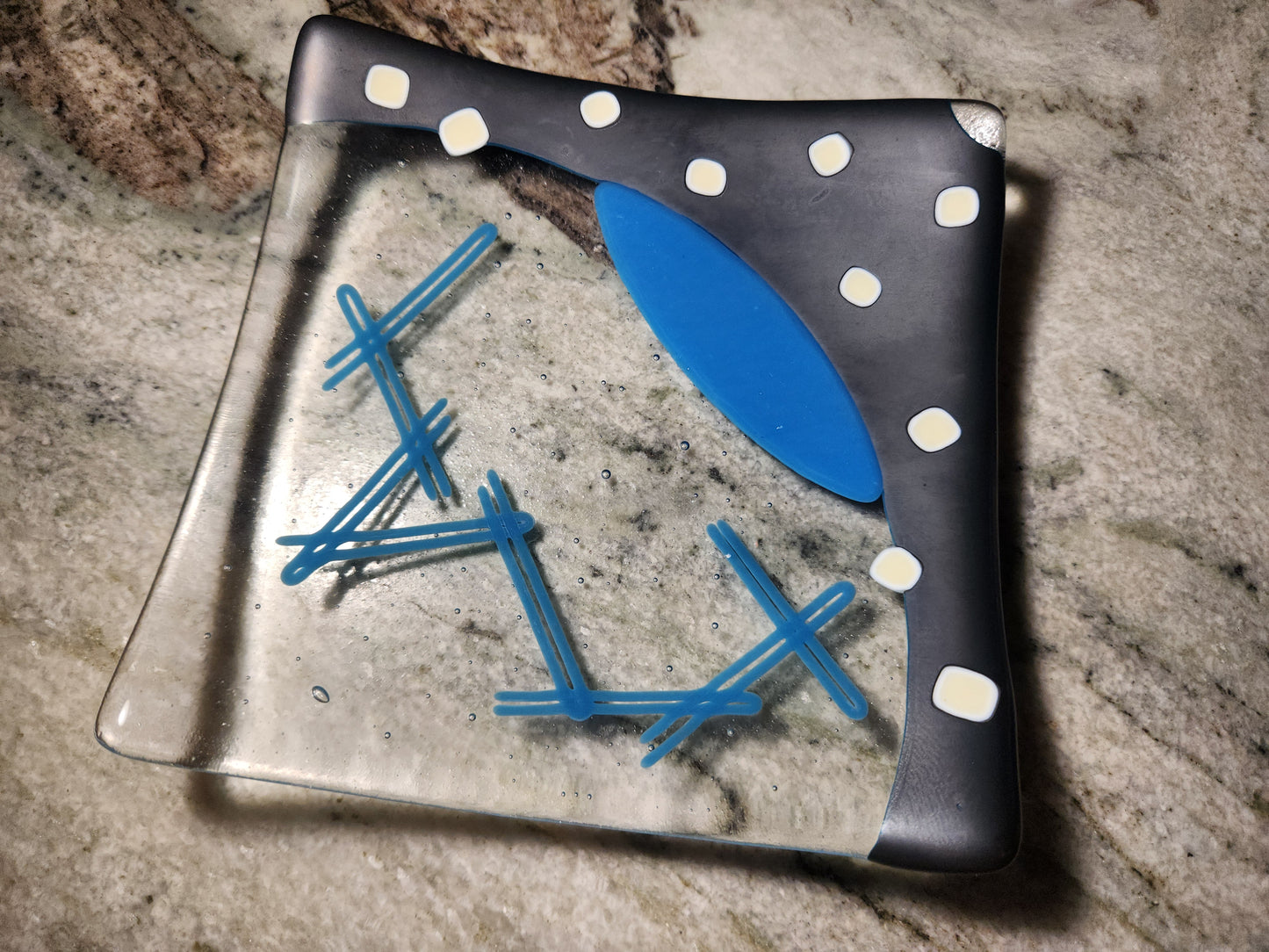 "Optics" Fused Glass Sushi Dishes