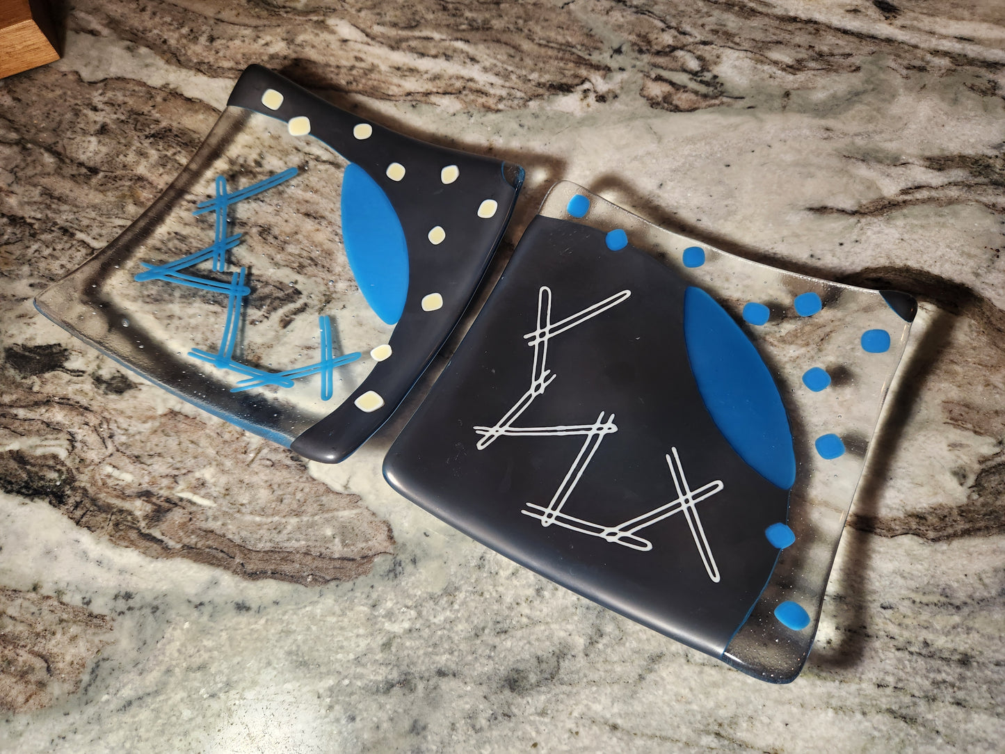 "Optics" Fused Glass Sushi Dishes