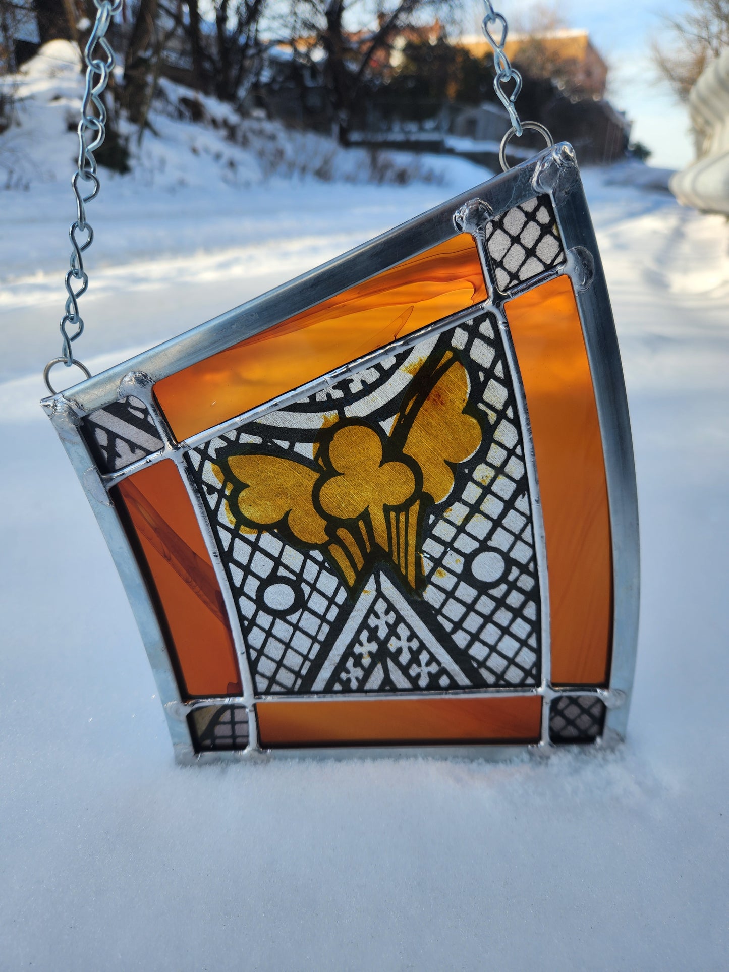 Salvaged Church Glass 3 - Small Stained Glass Panel