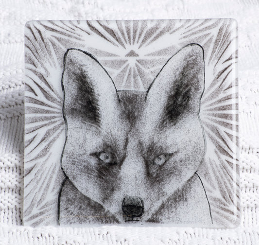 Fox Fused Glass Trivet